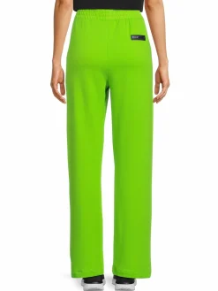 Women Plein Sport Wide Leg Logo Sweatpants
