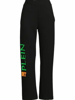 Women Plein Sport Wide Leg Logo Sweatpants