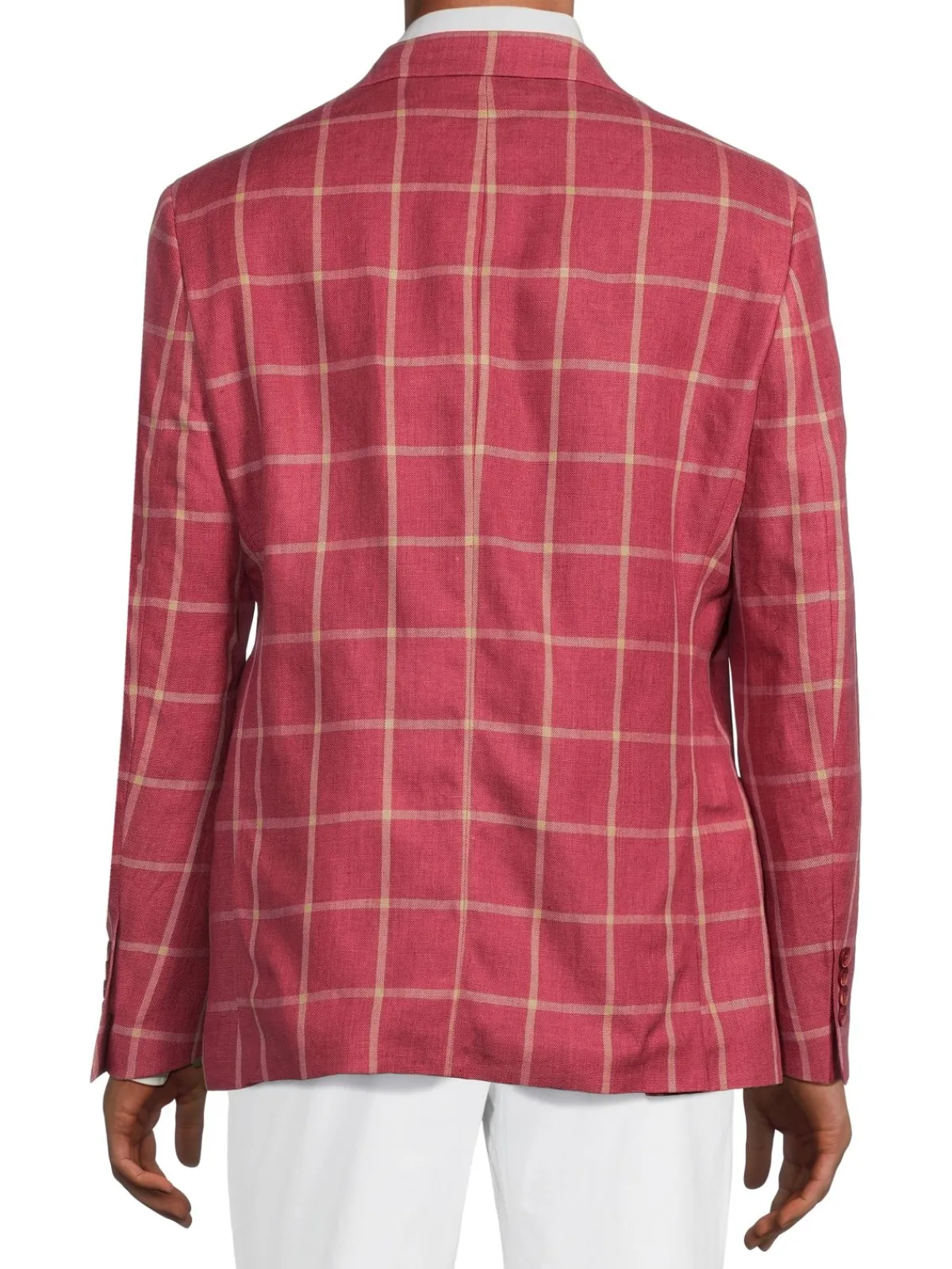 Tallia Blazers & Sportcoats|Windowpane Linen Blazer Red