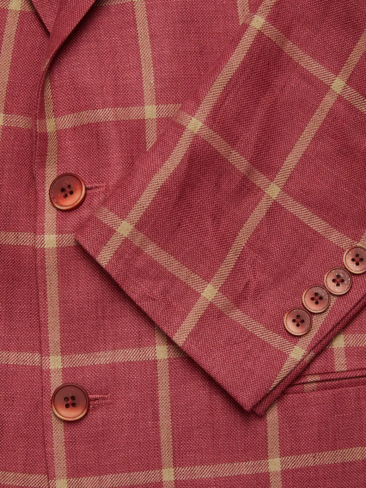 Tallia Blazers & Sportcoats|Windowpane Linen Blazer Red