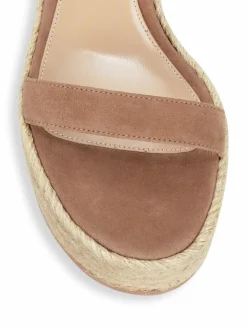 Gianvito Rossi Women's Portofino Suede Platform Wedge Espadrille Sandals