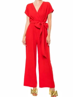 Women MEGHAN LA Wonderland Belted Wide Leg Jumpsuit