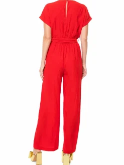 Women MEGHAN LA Wonderland Belted Wide Leg Jumpsuit