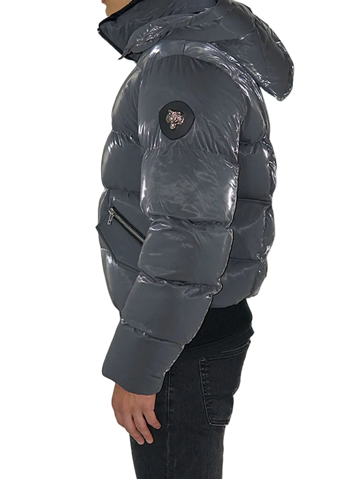 Woodpecker Coats & Jackets|Woody Hooded Bomber Puffer Jacket Grey