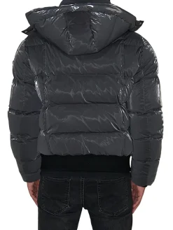 Woodpecker Coats & Jackets|Woody Hooded Bomber Puffer Jacket Grey