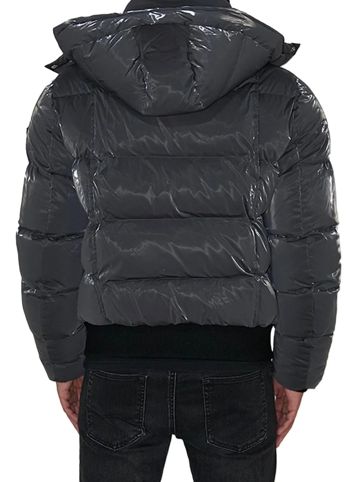 Woodpecker Coats & Jackets|Woody Hooded Bomber Puffer Jacket Grey