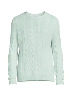 Malo Cashmere|Wool & Cashmere Cable Knit Sweater Green
