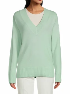 Women Vince Wool & Cashmere V Neck Sweater