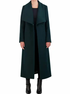 Women Cole Haan Wool Blend Belted Wrap Coat
