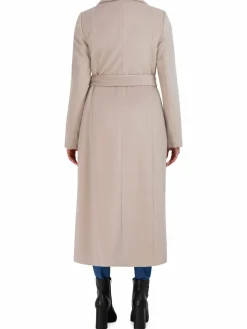 Women Cole Haan Wool Blend Belted Wrap Coat
