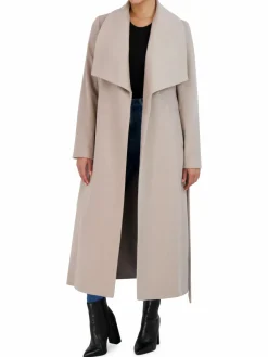 Women Cole Haan Wool Blend Belted Wrap Coat