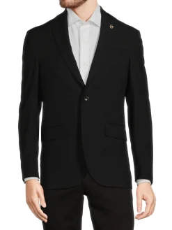 Ted Baker London Blazers & Sportcoats|Wool Blend Blazer Black