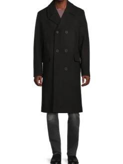 Cole Haan Coats & Jackets|Wool Blend Double Breasted Trench Coat