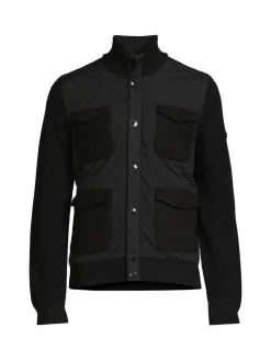 ZEGNA Sweaters|Wool Blend Jacket Style Cardigan Black
