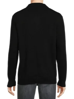 Slate & Stone Sweaters|Wool Blend Polo Sweater Black