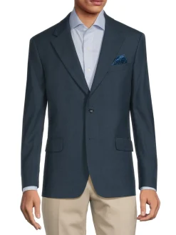 Tallia Blazers & Sportcoats|Wool Blend Single Breasted Blazer Dark Teal