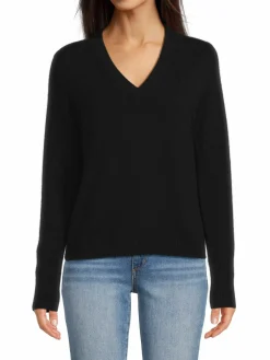 Women Vince Wool Blend V Neck Sweater