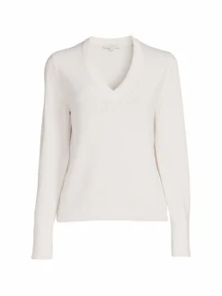 Women Vince Wool Blend V Neck Sweater