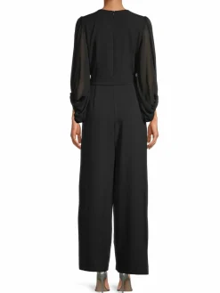 Women Donna Ricco Wrap-Effect Jumpsuit
