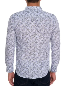 Robert Graham Linen|Wyndham Linen Button Down Shirt Blue