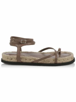 3.1 Phillip Lim Yasmine Ankle-Strap Leather Espadrille Sandals
