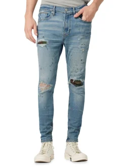 Hudson Jeans|Zack Patchwork Super Skinny Jeans Indigo Army