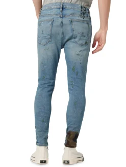 Hudson Jeans|Zack Patchwork Super Skinny Jeans Indigo Army