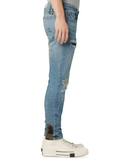 Hudson Jeans|Zack Patchwork Super Skinny Jeans Indigo Army
