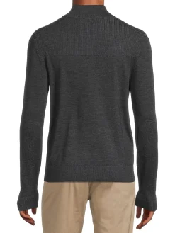Bruno Magli Sweaters|Zip Front Wool Pullover